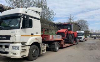 Доставка тракторов и техники тралом